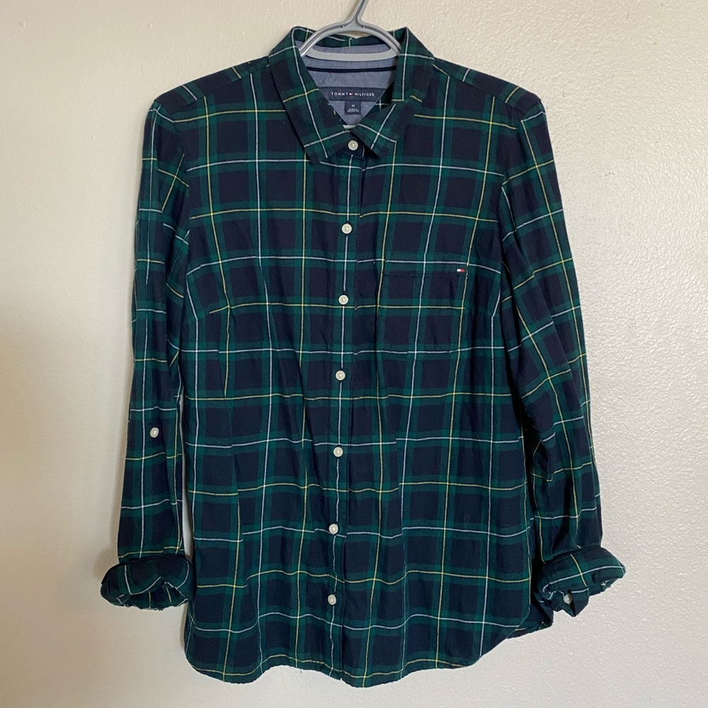 Flannel - medium - tommy Hilfiger - Black and green